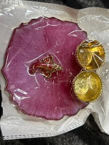 RESIN POOJA THALI 4"